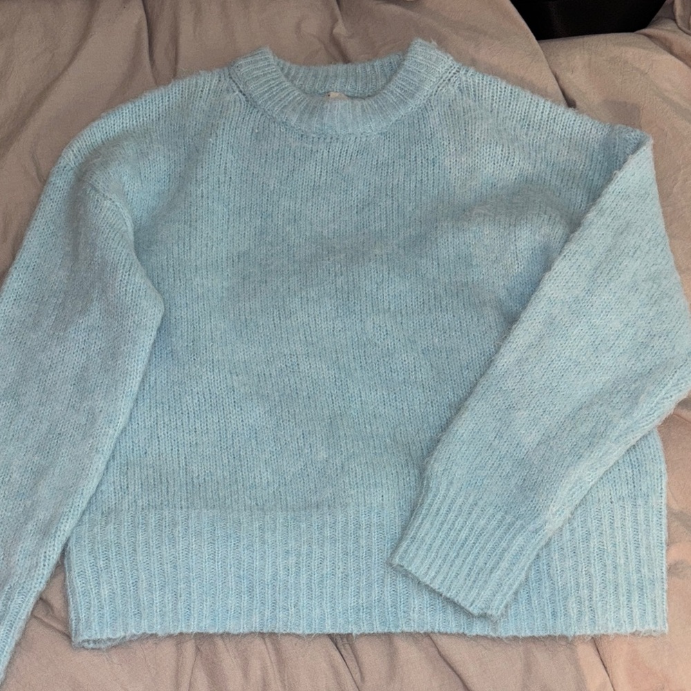 a new day Soft Sky Blue Crew Neck Sweater